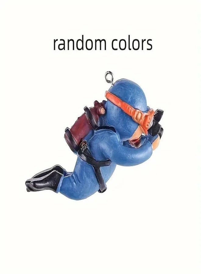 VAYINATO® 1 Piece (Blue) Floating Mini Cute Photo Diver Aquarium Fish Tank Simulation Decoration Ornaments | Made with Eco Friendly Resin | No Harm to Fish by Petzlifeworld - Image 3